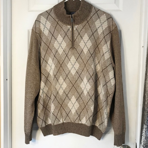 Joe Joseph Abboud Argyle Sweater Xl 